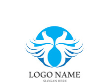 Dove bird logo vector design illustration
