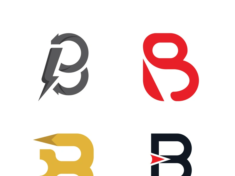 B letter logo template vector illustration