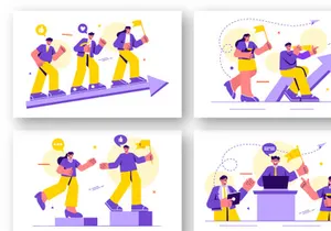 18 Business Leadership Illustration