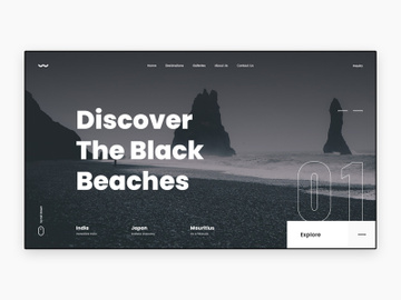 Black Beach - Creative Landing Page Template preview picture