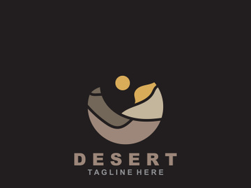 Desert or sahara wilderness logo outdoor adventure emblems, badges patches design preview picture