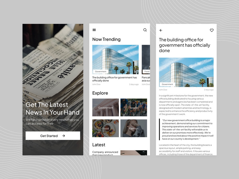News Portal Mobile UI Kit for Figma - Professional, Clean, and Minimalist Design