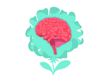 Anatomical brain flat concept vector illustration preview picture