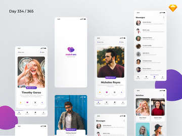 Dating App - Sketch Freebie preview picture