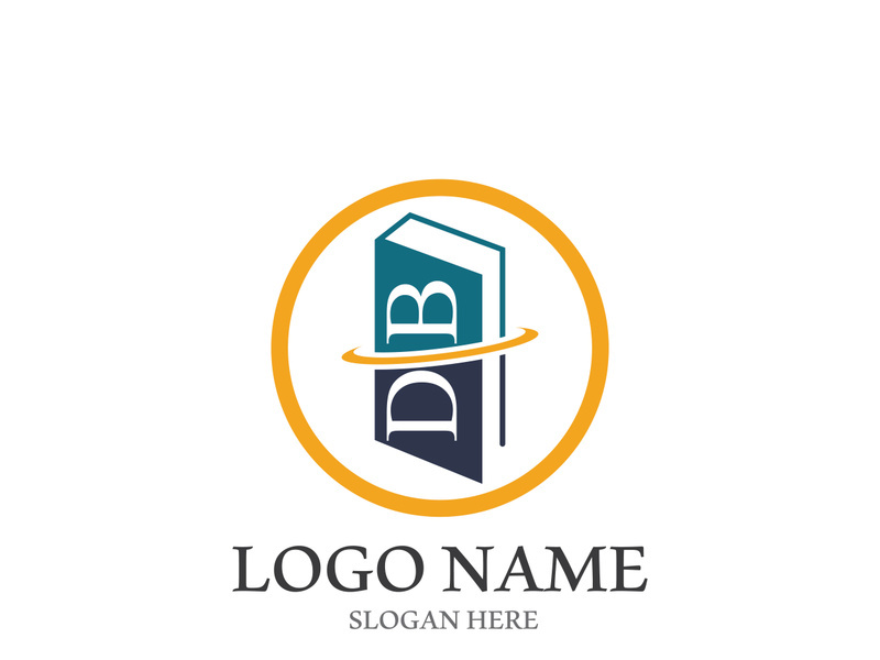 Digital book logo technology vector icon design