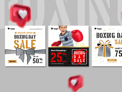 Boxing Day Sale Kids Fashion Social Media Post template 2