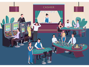 Casino flat color vector illustration preview picture