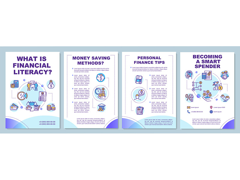 Money saving methods brochure template