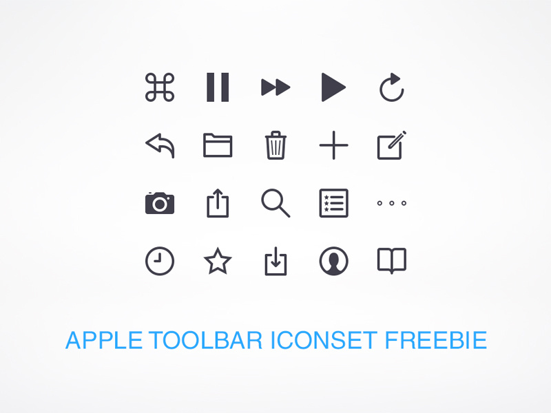 Apple Toolbar Icons