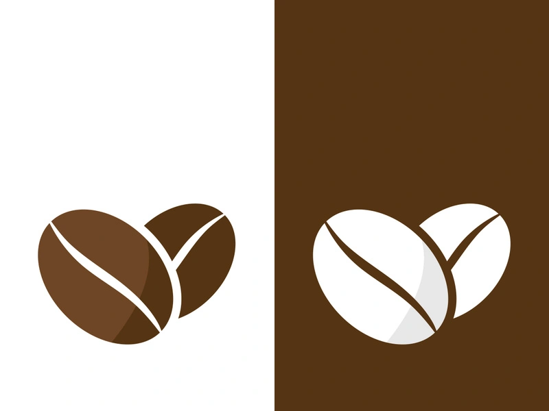 Coffee bean icon vector illustration template