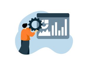 social network business Flat illustration