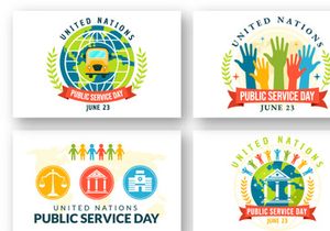 12 United Nations Public Service Day Illustration