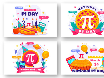 12 National Pi Day Illustration