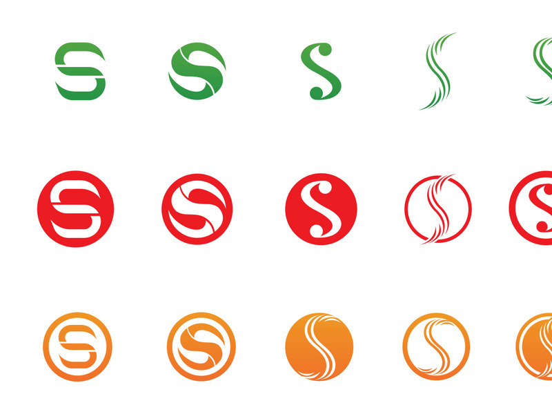 S letter icon logo vector element