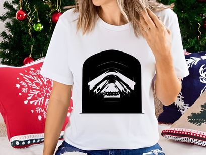 A black and white image of a tunnel with light at the end