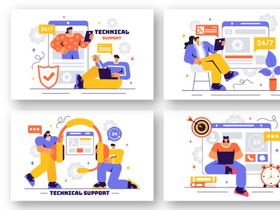 11 Technical Support System Illustration