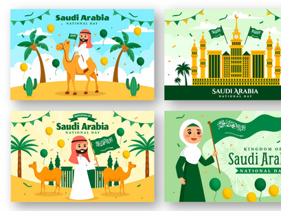 17 Saudi Arabia National Day Illustration