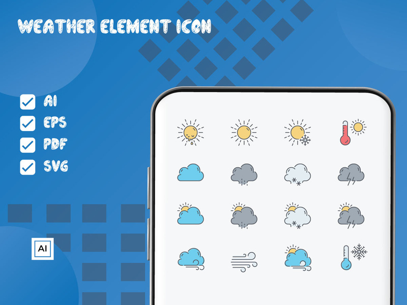 Weather Element Icon Set