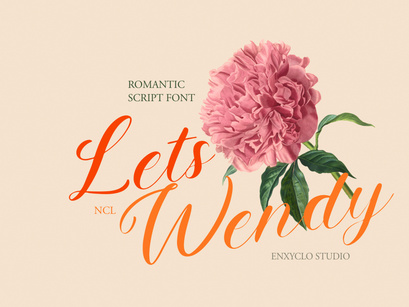 NCL LETS WENDY - Romantic Elegant Script