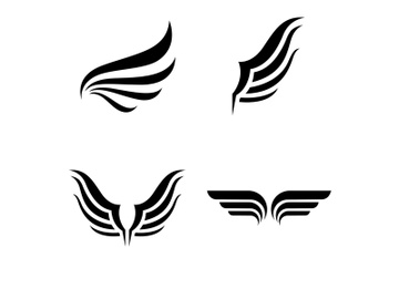 Black wing falcon bird logo preview picture