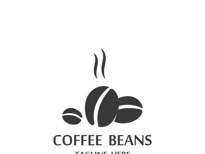 Premium coffee bean logo design.