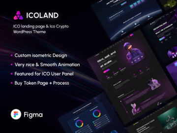 ICOLand | ICO landing page & ICO Crypto preview picture