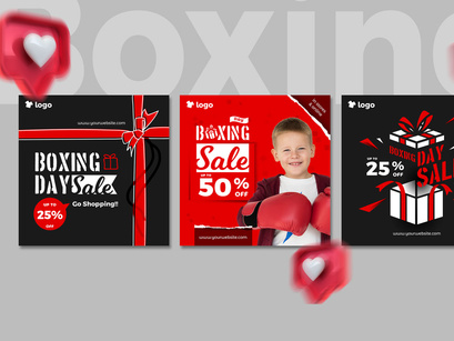 Boxing Day Sale Kids Fashion Social Media Post template