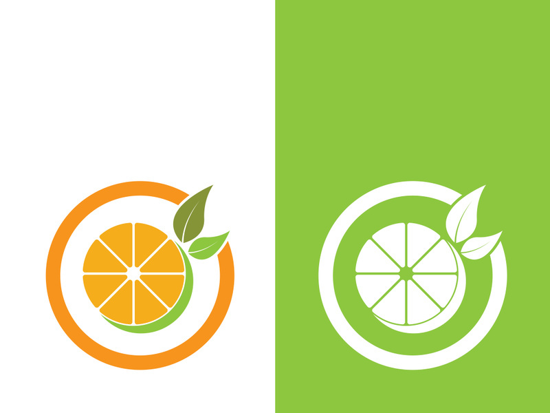 Orange logo design vector icon illustration design