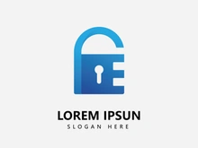 protection with padlock shape logo