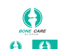 Bone logo design.logo for nursing, medical, orthopedic.