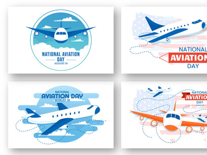 13 National Aviation Day Illustration