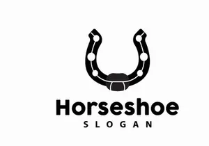 Horseshoe Logo, Horse Vector Vintage Elegant Old Retro Texsas Design