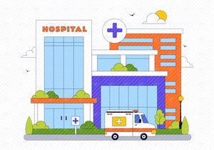 10 Hospital Building Illustration