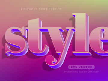 Fashion editable text effect style vector template preview picture