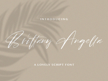 Brittany Angella - Lovely Script Font preview picture