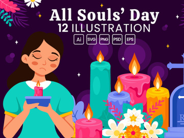 12 All Souls Day Vector Illustration preview picture