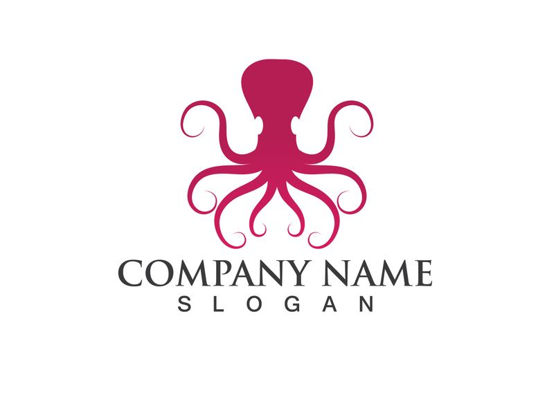 Octopus logo vector design symbol