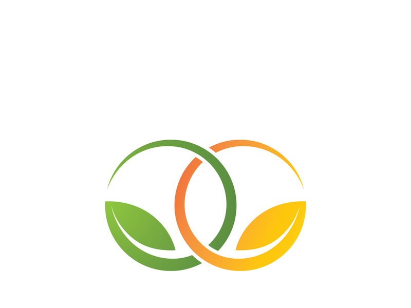 Green leaf ecology nature element vector icon