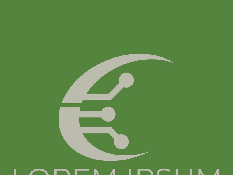 Futuristic Electronic Circuit Logo