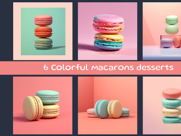Colorful macarons desserts preview picture