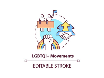 Lgbtqi movements concept icon preview picture