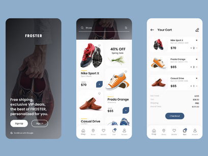 Froster Shoes - Ecommerce App UI by Design By Dron ~ EpicPxls