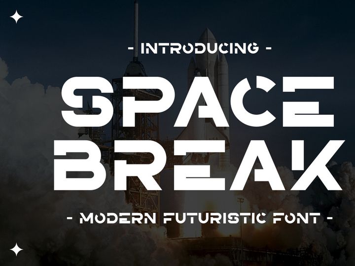 Space Break - Modern Futuristic Font