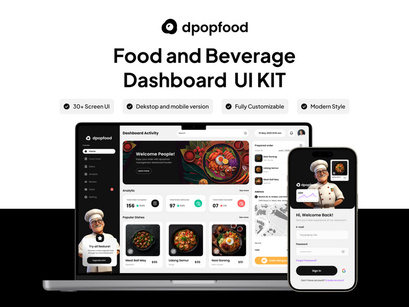 Dpopfood - Food and Beverage Dashboard UI KIT