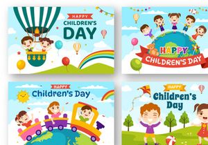 17 Happy Children Day Vector Illustration