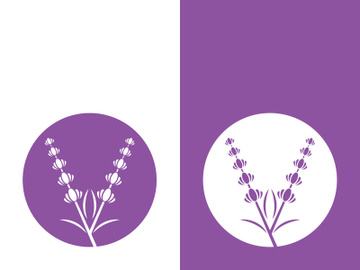 Fresh lavender flower logo vector flat design preview picture