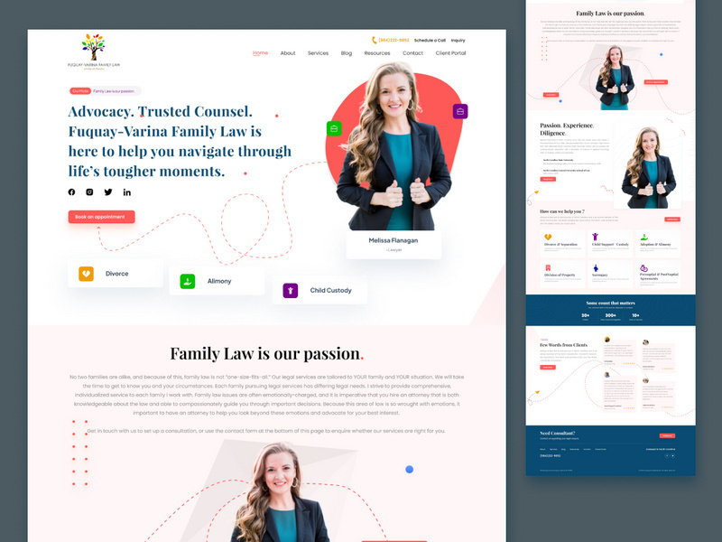 Family Law Services Website Design