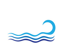 Sea wave logo ocean storm tide waves wavy river vector image