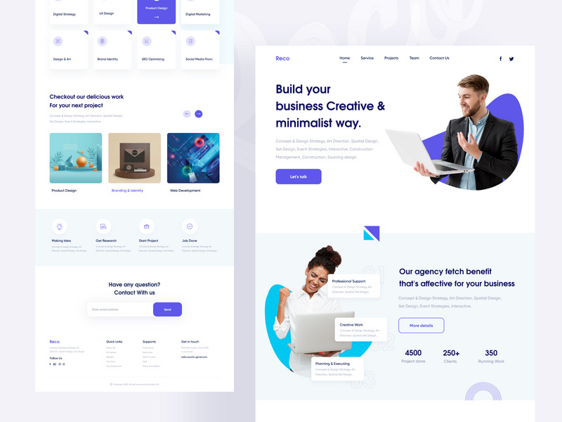 Reco Business Agency Landing Page