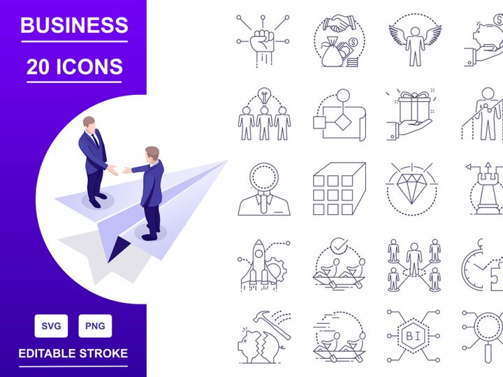 Bleu : Business And Finance IconSet